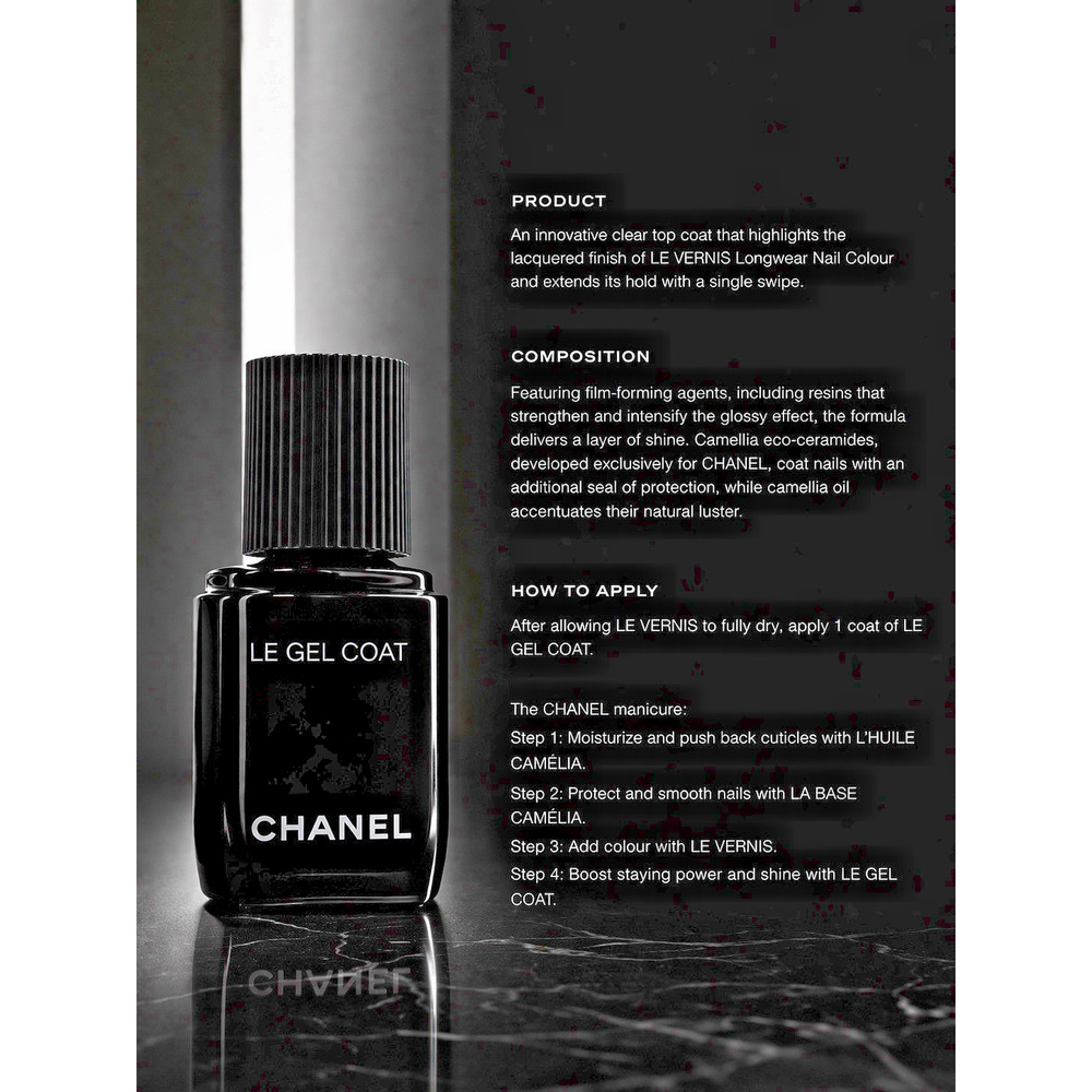 CHANEL Le Gel Coat Longwear Top Coat - 0.4 fl oz/ 13 mL FAST SHIPPING - Picture 2 of 4